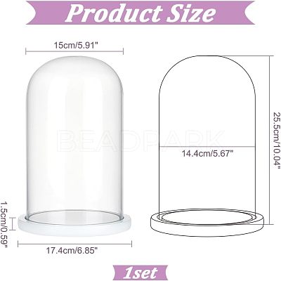 Glass Dome Cover AJEW-WH0001-95A-1