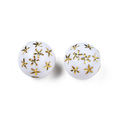 Craft Style Opaque White Acrylic Beads MACR-N012-11-B02-1