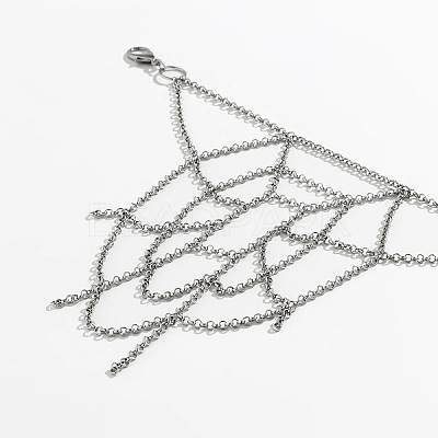 Gothic Style Alloy Spider Web Pants Chains for Women Men FS-WGF5DC8-01-1