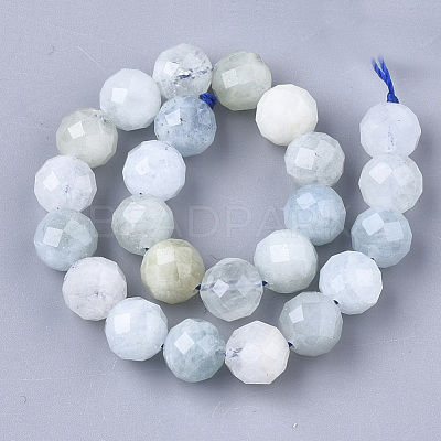 Natural Aquamarine Beads Strands X-G-S345-8mm-013-1