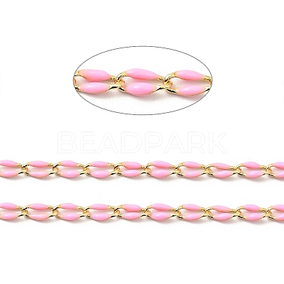 Brass Enamel Curb Chains CHC-C003-13G-05-1