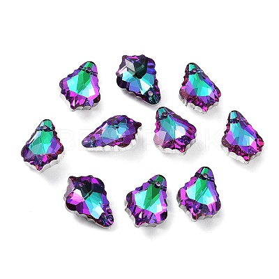 AB Color Plated Electroplate Glass Pendants EGLA-O003-06C-02-1