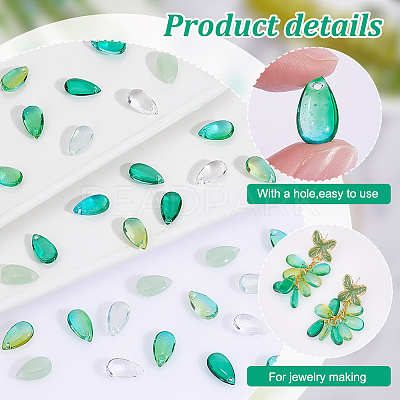 90Pcs 6 Colors Transparent Czech Glass Beads GLAA-GA0001-81-1