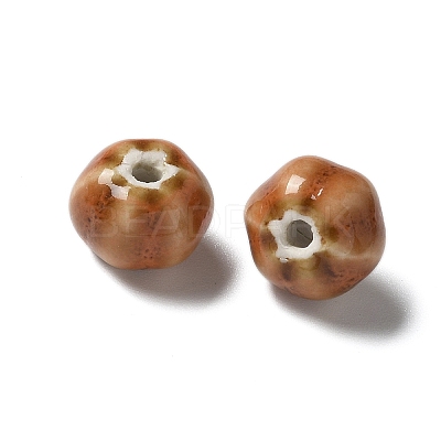 Vintage Porcelain Pumpkin Beads PORC-L080-H05-1