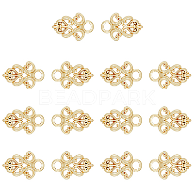 14Pcs Alloy Snap Lock Clasps Findings FIND-FH0008-37KCG-1