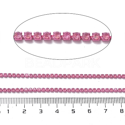 Iron Rhinestone Glass Cup Chain CH-U001-01E-1