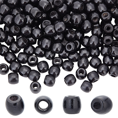 Wood European Beads WOOD-WH0030-24-1