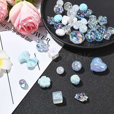 Opaque Acrylic Beads OACR-CJC0007-09-1