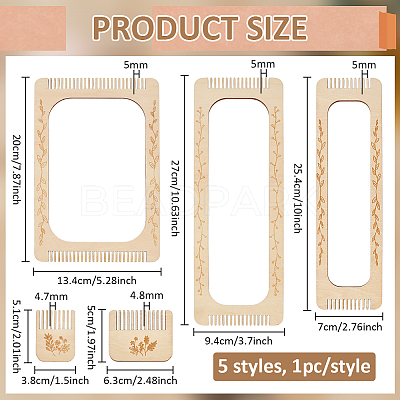 5Pcs 5 Styles Mini Bookmark Weaving Tool FIND-BC0019-20-1