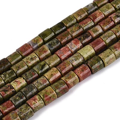 Natural Unakite Beads Strands G-Q606-60A-02-1