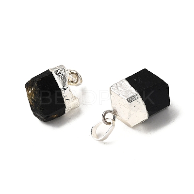 Natural Black Tourmaline Pendants G-G977-02S-01-1