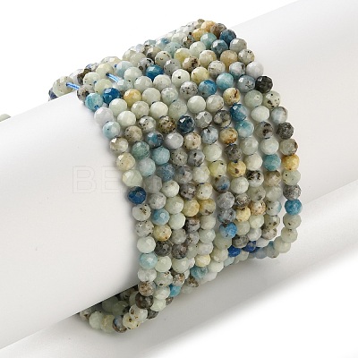 Natural Blue Azurite Beads Strands GG-CBAE031-A03-3mm-1