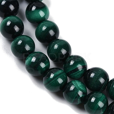 Natural Malachite Beads Strands G-F461-05-8mm-1