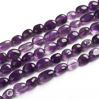 Natural Amethyst Beads Strands X-G-D0002-B33-1