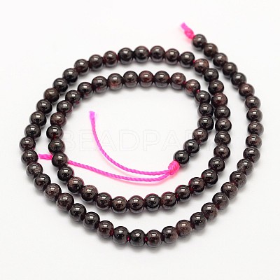 Garnet Round Beads Strands X-G-O081-01-6mm-1