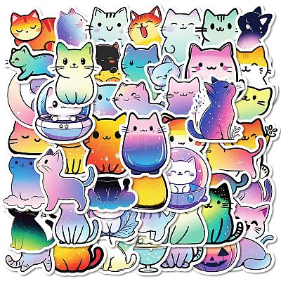 50Pcs Cartoon Cat Paper Sticker STIC-C012-02-1