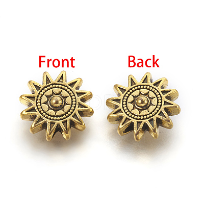 Tibetan Style Alloy Sun Beads X-TIBEP-GC188-AG-NR-1