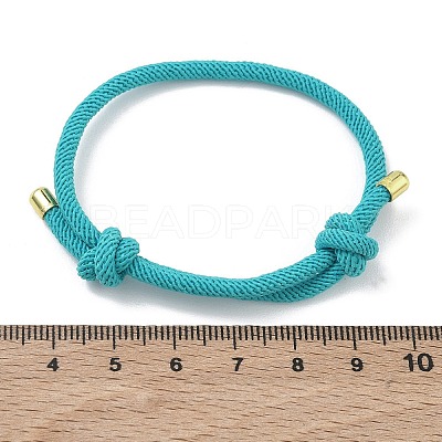 Adjustable Nylon Round Milan Cord Slider Bracelet Making FB-H001-01G-08-1
