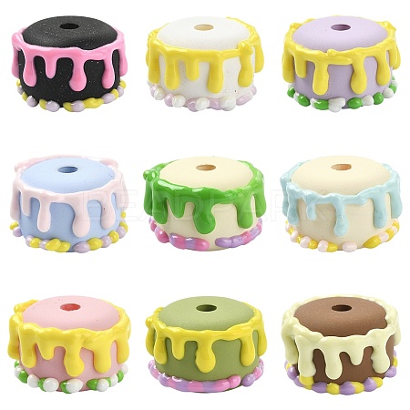 9Pcs 9 Colors Opaque Acrylic Beads OACR-CJ0002-63-1