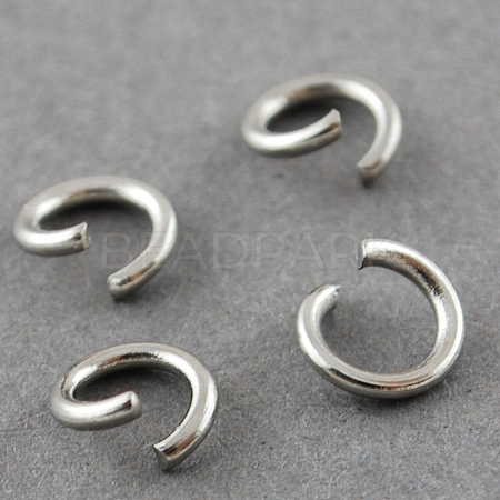 Tarnish Resistant 304 Stainless Steel Open Jump Rings A-STAS-R049-6x0.7mm-1