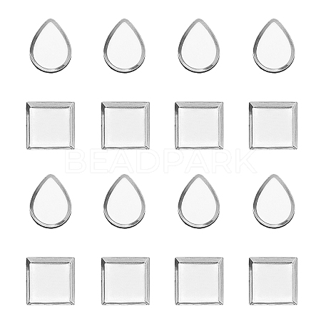 304 Stainless Steel Plain Edge Bezel Cups STAS-UN0004-98P-1