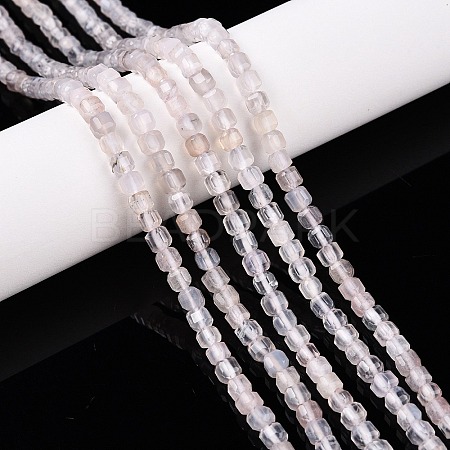 Natural White Agate Beads Strands G-T138-211A-1