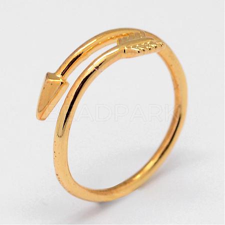Brass Finger Rings RJEW-K013-01G-1
