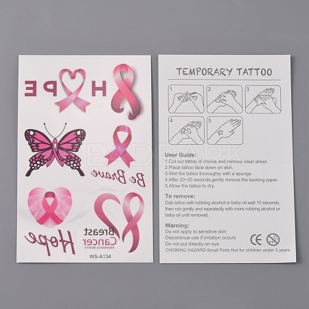 30 Sheets Temporary Tattoos Stickers DIY-WH0380-02D-1