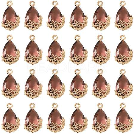 Transparent Glass Pendants GLAA-FZ0001-02E-1
