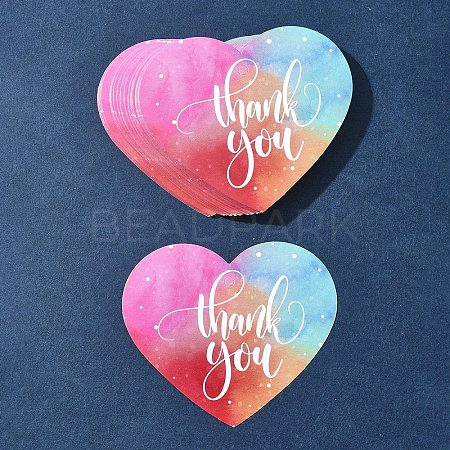 Coated Paper Thank You Greeting Card DIY-FS0007-76B-1