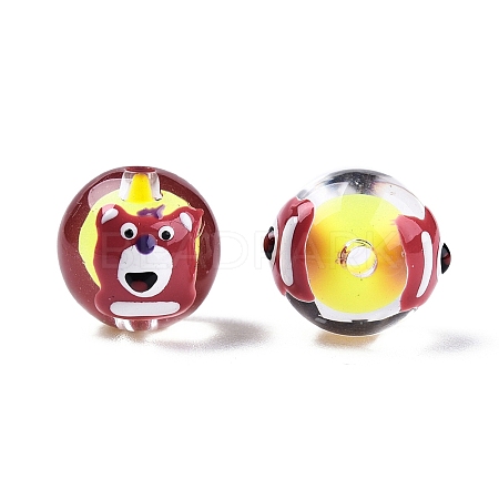 Transparent Acrylic Enamel Beads TACR-G040-01M-1