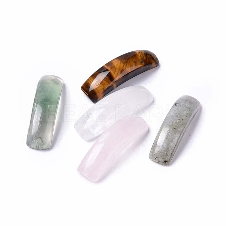 Natural Mixed Gemstone Connector Charms G-C015-01-1