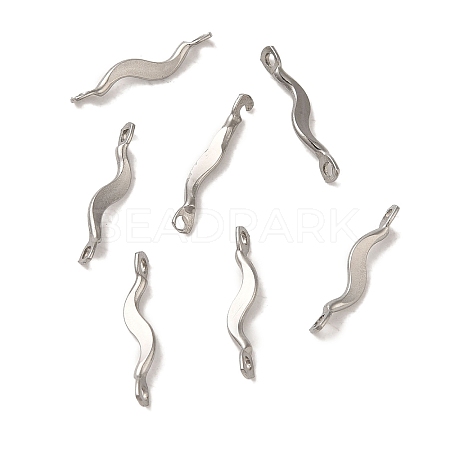 304 Stainless Steel Links Connector Charms STAS-Q323-08P-1