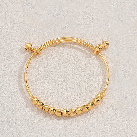 Adjustable Brass Bell Charm Bangles NI8810-1-1