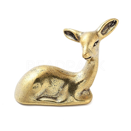 Brass Deer Figurines DJEW-C017-03AB-1