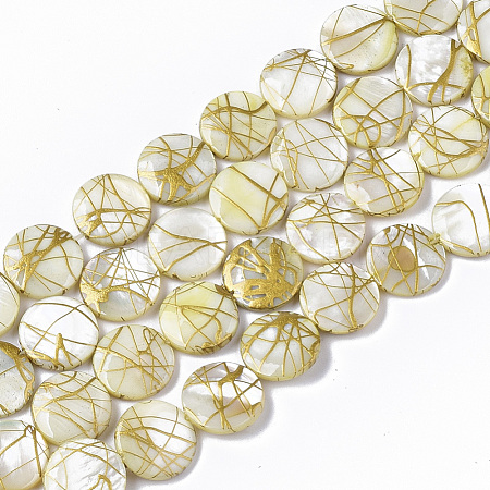 Drawbench Freshwater Shell Beads Strands SHEL-T014-012H-1