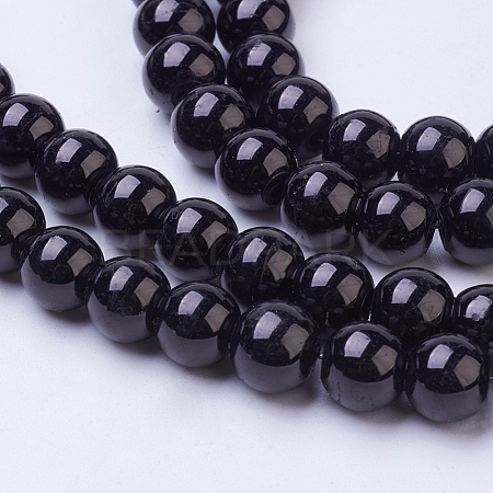 Painted Glass Bead Strands X-DGLA-S071-8mm-90-1