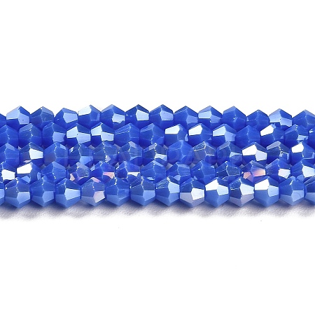Opaque Solid Color Electroplate Glass Beads Strands LS-GLAA-F029-P4mm-A11-1
