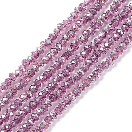 Electroplate Glass Beads Strands EGLA-R048-2mm-11-1