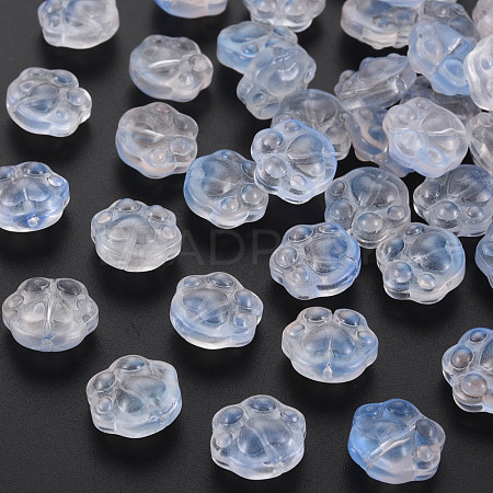 Two Tone Transparent Baking Painted Glass Beads GLAA-S190-021-B03-1