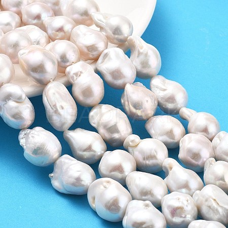 Natural Nucleated Pearl Beads Strands PEAR-B004-15C-03C-1