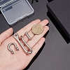   1Pc U-Shaped Brass Key Hook Shanckle Clasps KK-PH0009-54A-3
