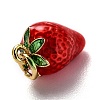 Brass Enamel Charms X-KK-B028-13G-2