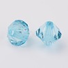 Faceted Bicone Transparent Acrylic Beads DBB3mm-87-2