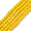 Electroplate Opaque Solid Color Glass Beads Strands EGLA-A044-P2mm-L04-1