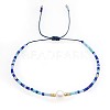 Mother's Day Glass Seed Bead & Imitation Pearl Beads Braided Bead Bracelets for Women SK3516-19-1