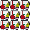 12Pcs Teachers' Day Food Grade Silicone Focal Beads SIL-SC0001-82-1