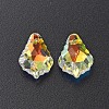 Electroplated Glass Pendants EGLA-N006-019D-4