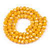 Electroplate Glass Beads Strands EGLA-A034-P2mm-B26-2