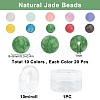 SUNNYCLUE 200Pcs DIY Frosted Natural & Dyed White Jade Beaded Stretch Bracelet Making Kits DIY-SC0014-79-2